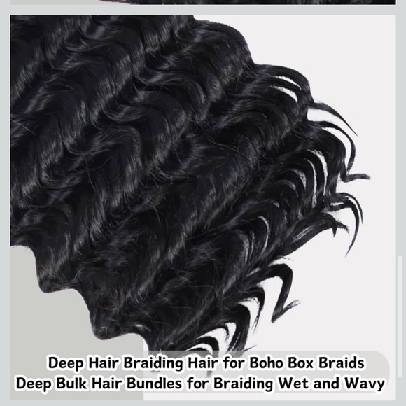 Deep Wave Bulk Hair For Braiding - Picture 4 of 9
